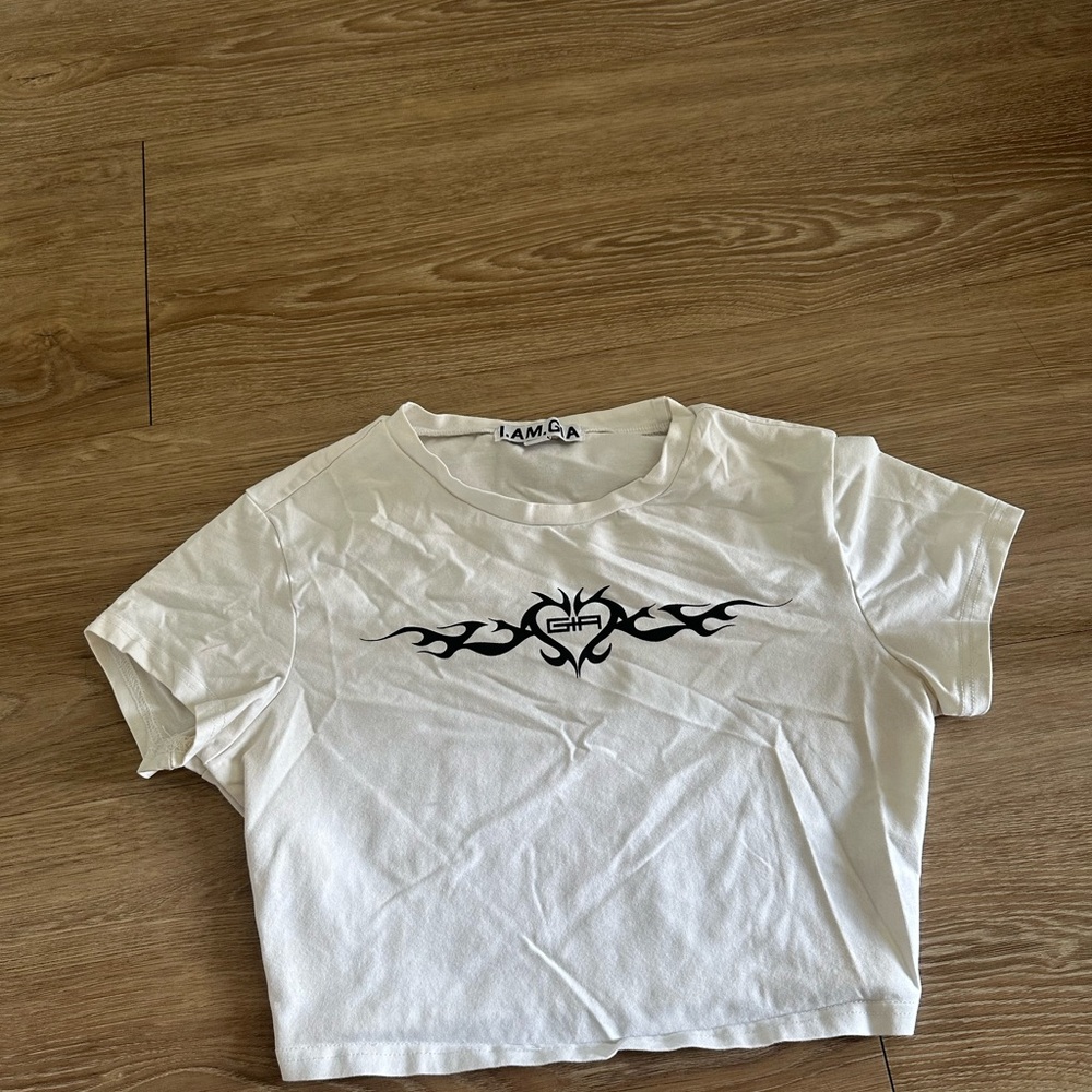I.AM.GIA White Cropped Tee
